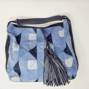 Rebecca Minkoff Suede Patchwork Tassel Tote Bag